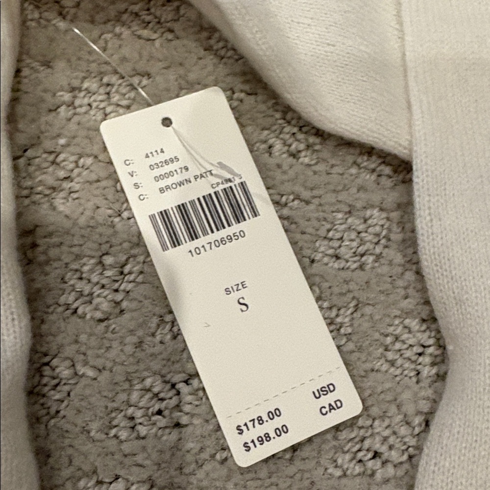 Anthropologie Cream Cashmere Cardigan with bunny nwt - Picture 4 of 5